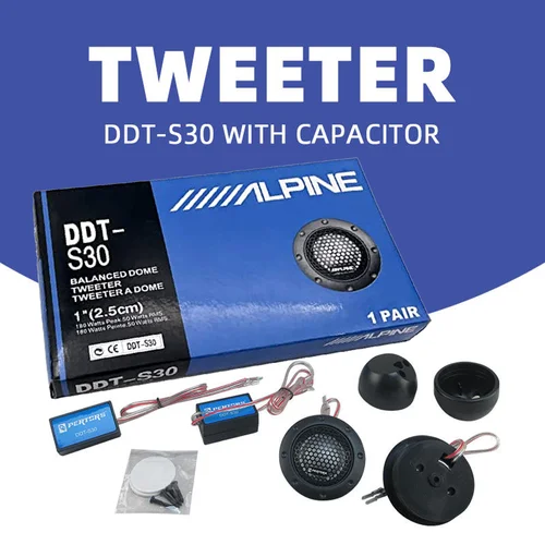 1 par DDT-S30 Tweeter de coche 180W altavoces estéreo de coche 4Ohm Audio de coche película de seda altavoz de tono alto para modificación de Audio de coche