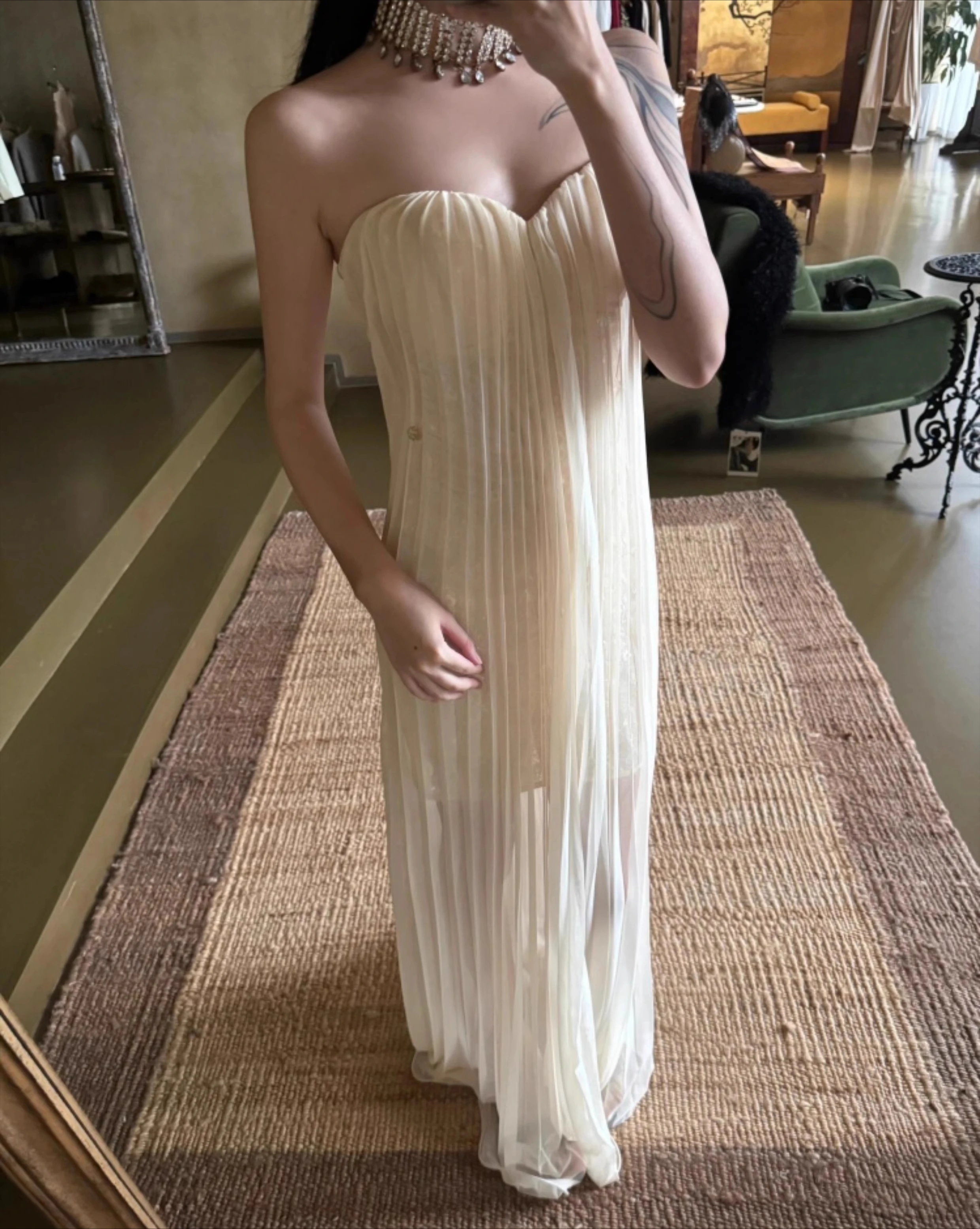 المشمش بلينغ فستان الشيفون المرأة الصيف عطلة حفلة مائل الرقبة ملابس سيدة الشارع الشهير شيك الشارع الشهير Vestidos Bodycon