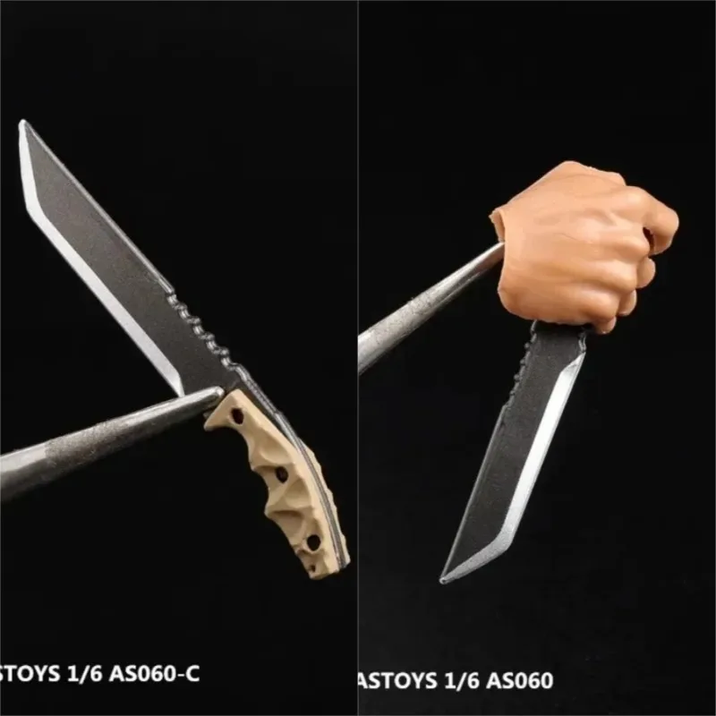 Em estoque as060 1/6 escala tático punhal faca militar longo curto punhal modelo para 12in soldado figura de ação arma acessório