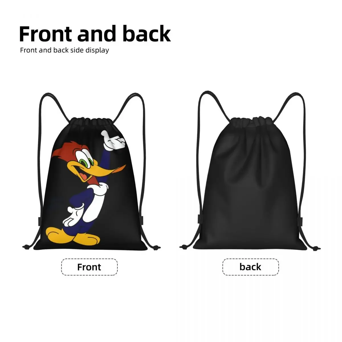 Custom Woody Woodpecker Cartoon Drawstring Bag for Shopping Yoga Backpacks Women Men Sports Gym Sackpack