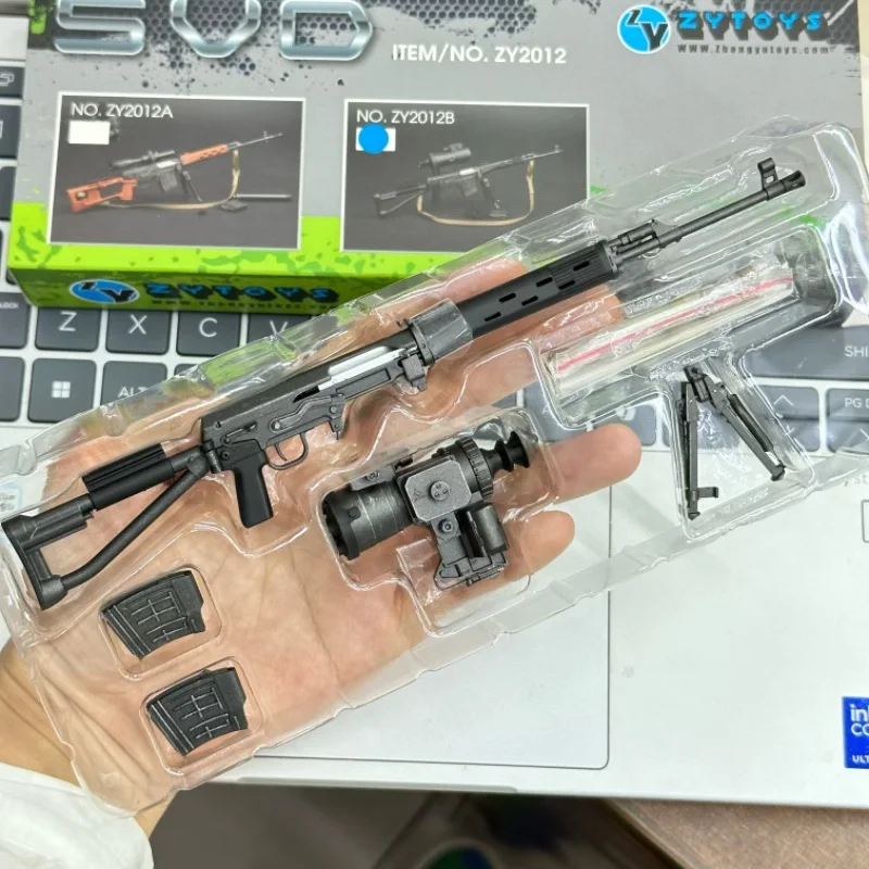 ZYTOYS 1/6 Scale SVD Sniper Rifle Plastic Finished Model For 12inch Action Figure Soldier Army  Display Collection