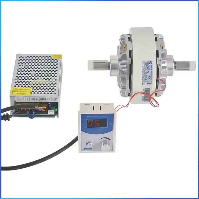 24V/3A Manual Tension Controller TS-100 Magnetic Powder Clutch Brake Tension Plate Rewinding Knob Speed Regulation