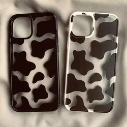 Cute Cow Print Silicone Clear Phone Case For Xiaomi Redmi 14C 13C 12C 4G Poco X6 X5 Pro Redmi Note 12 11 13 Pro Plus 5G Cover