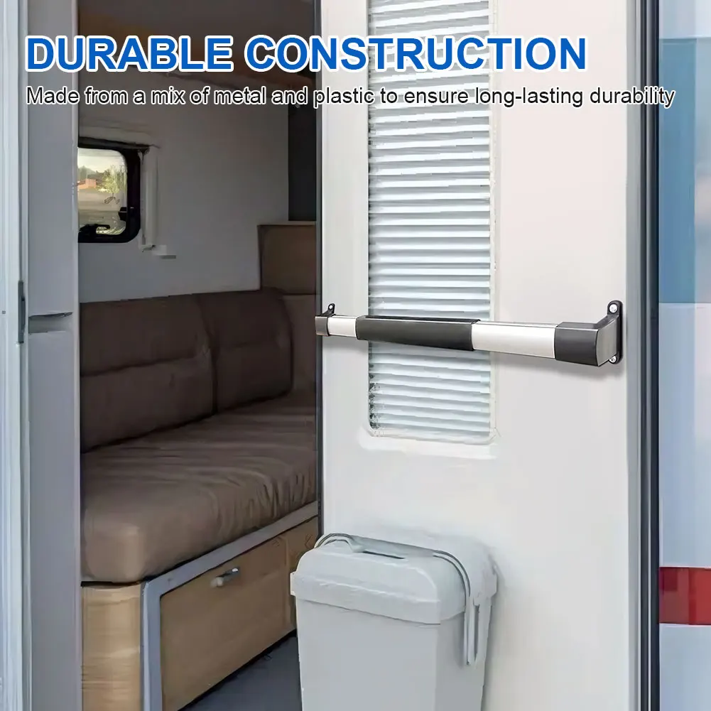 RV Screen Door Handle Adjustable RV Screen Door Cross Bar RV Door Handle Grab Bar for Travel Trailer Motorhome Camper
