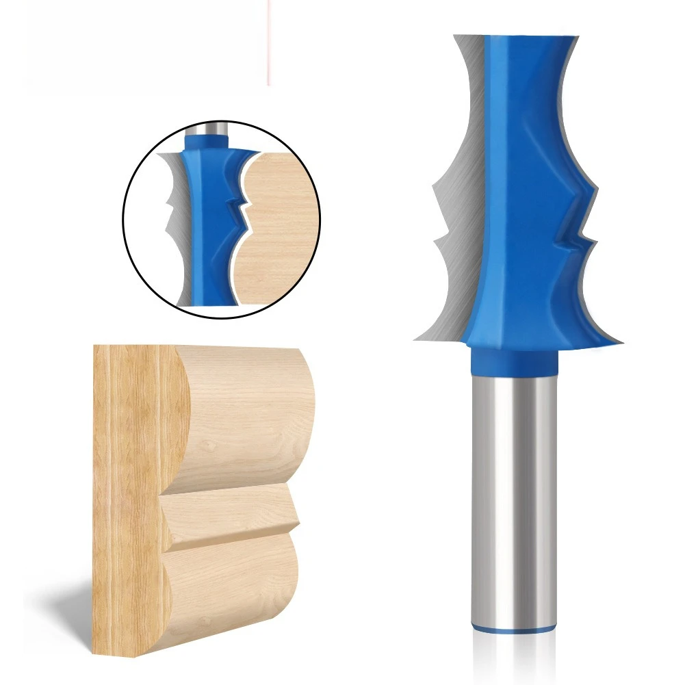

1/2 Inch Shank Edge Molding Router Bit, for Handrail, Cabinet Door & Crown Molding Woodworking Woodworking Tool