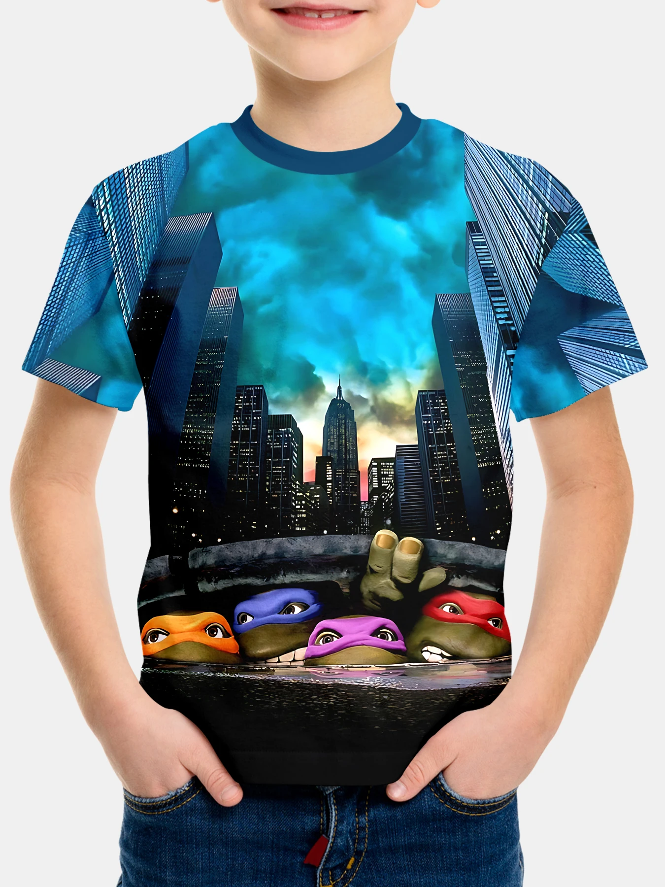 Teenage Mutant Ninja Turtles 3D Print Baby Clothing 5 to 14 Years Male Outdoor Clothes for Children Boy Girl Child T-Shirt Top