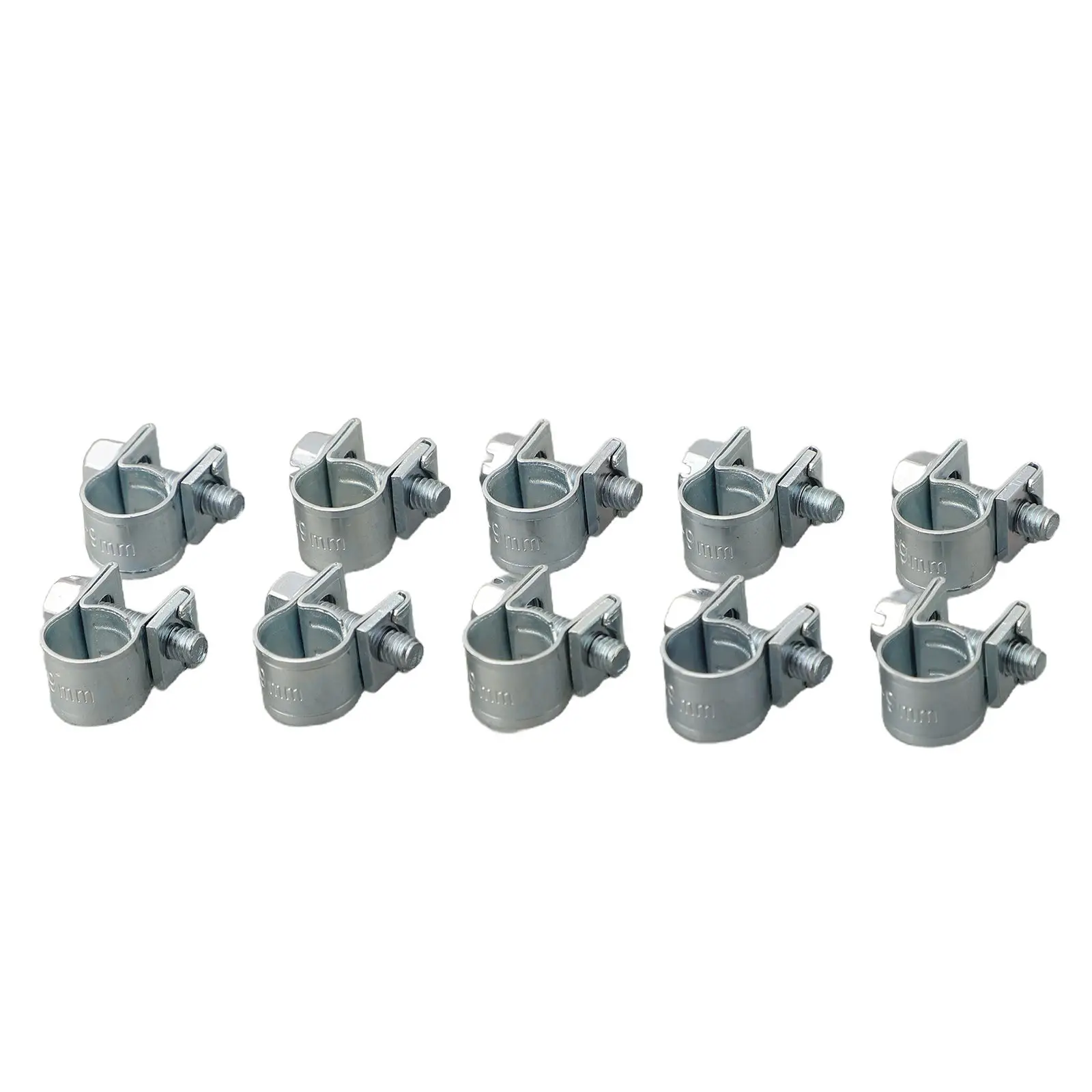 10Pcs Hose Fuel Hose Clip 7-9mm 9-11mm Air Gas Pipe Fixing Tube Clamp Metal Carbon Steel Household Hardware Supplies