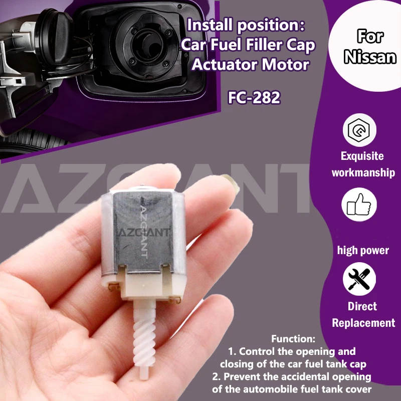 

AZGIANT FC-282 For Nissan Murano Maxima V6 Quest 3.5L Car fuel filter flap lock actuator Unable to lock replacement 12V motor