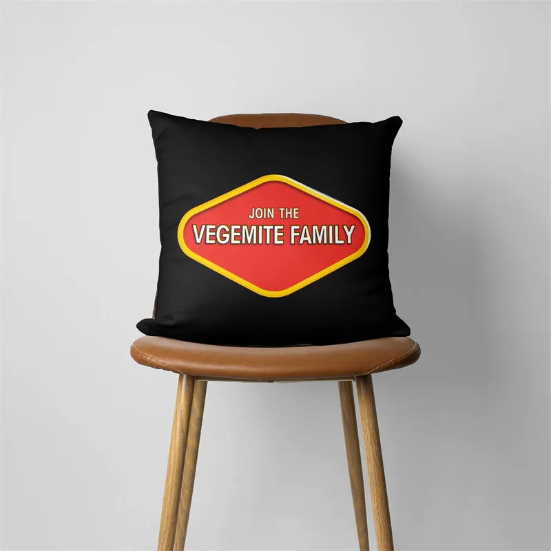 Vegemite Pillow Case Home Decorative Gift Sofa Car Super soft Cushions 45x45cm Square Pillowcase Chair Pillow Cove 388