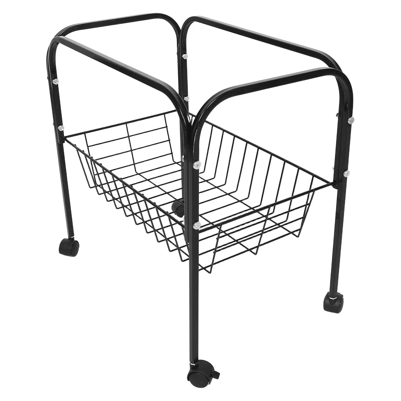 Bird Cage Stand Metal Rolling Base Black 17.72x17.72 Easy Assembly Heavy Duty Small Animal Cage Trolley Stand Storage Shelf