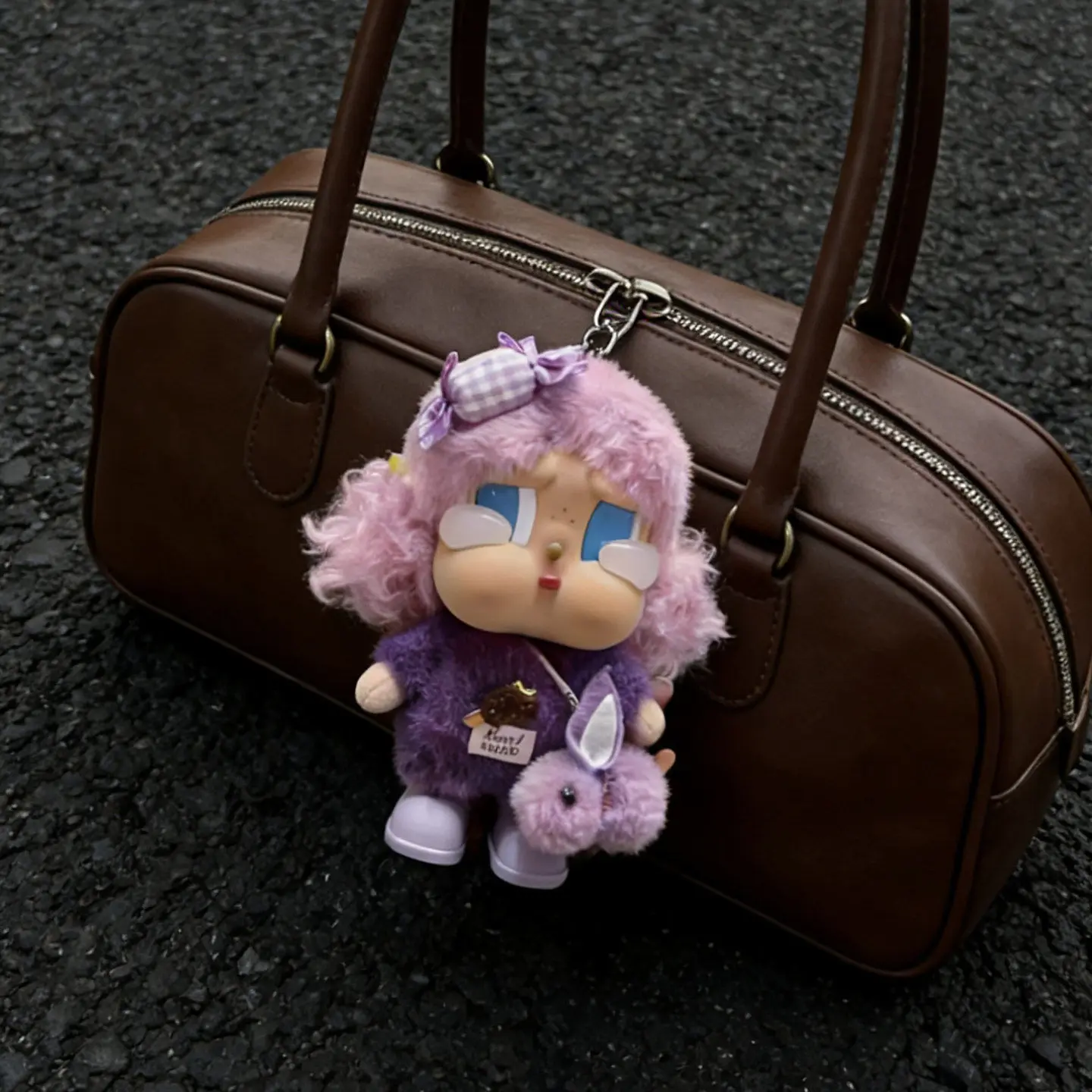 

Handmade Crybaby Vacation Doll Clothes Purple Plush Dress Replacement Outfit With Rabbit Pendant For Sandy Vinyl Doll No Dolls