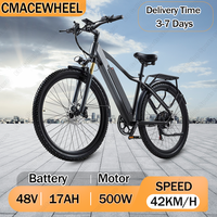 CMACEWHEEL F26 Electric Bike 500W Brushless Motor 48V17AH Lithium Battery Hydraulic Brake Electric Bicycle 29*2.1 In Tire E-Bike