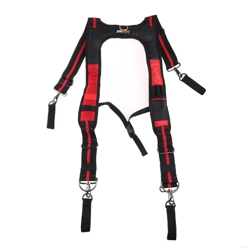 Q39B Suspenders Tool Belt Suspenders with Phone Holder Pencil Holder H Type