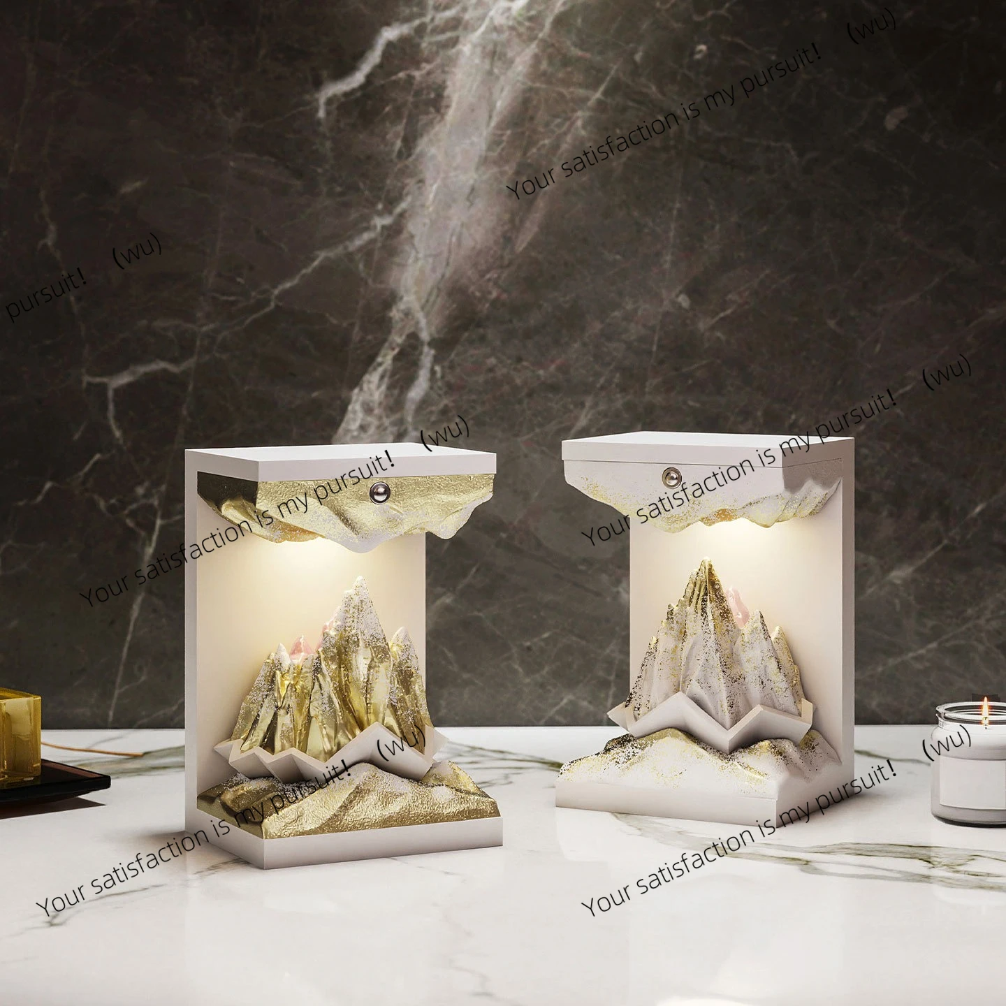 Rizhao Jinshan aromatic ornament ambient light bedside table high-end decorative housewarming gift