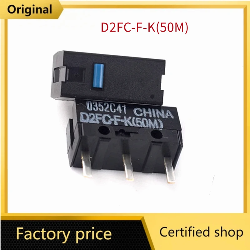 Seri D2FC untuk OMRON Microswitch D2FC-F-K 50M D2FC-F D2FC-F-7N 10M 20M Mouse tombol Fretting DF2 DF2C-F-7N