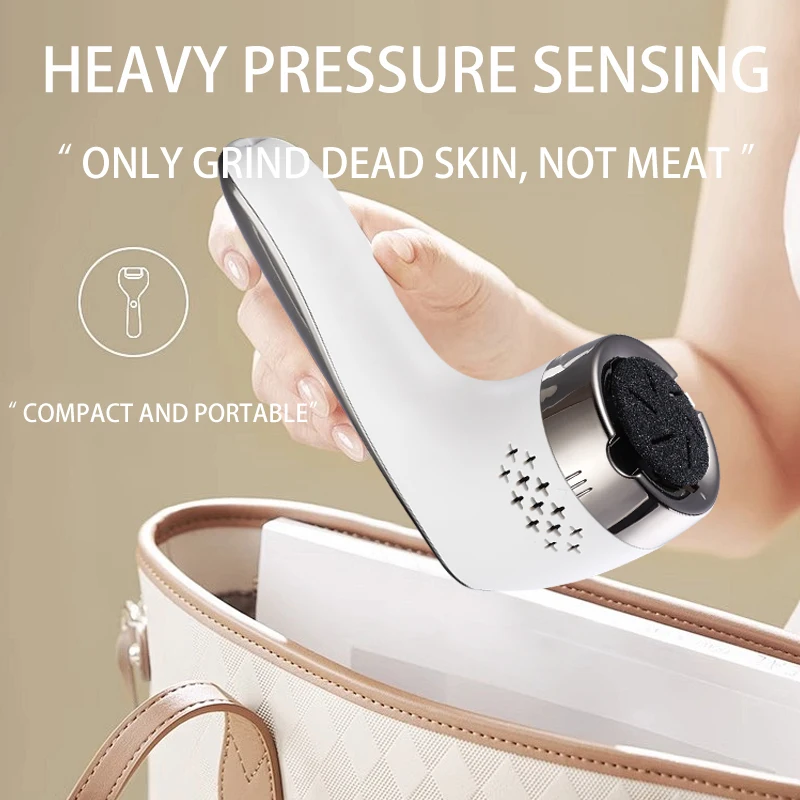 ไฟฟ้าแคลลัสRemover Professionalแฟ้มเท้าเครื่องบดPedicureเครื่องชาร์จHeel Cracked Dead Skin Scrubber 3 หัว
