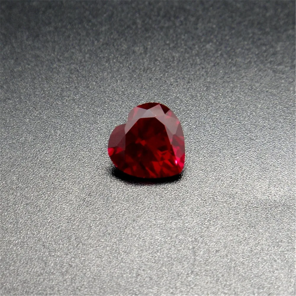 

Ruby Heart Shape Faceted Gemstone Heart Shaped Cut Blood-red Ruby Gem Multiple Sizes to Choose C40R