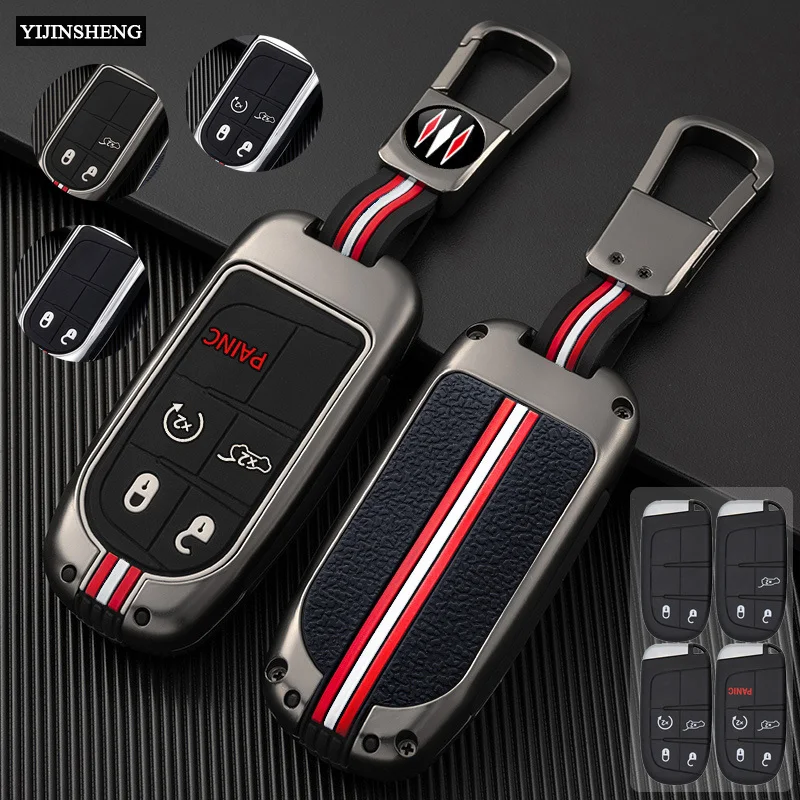 2 3 4 5 Buttons Car Key Case Cover For Jeep Grand Cherokee Renegade Compass Durango Charger Challenger Journey Durango Fiat 500X