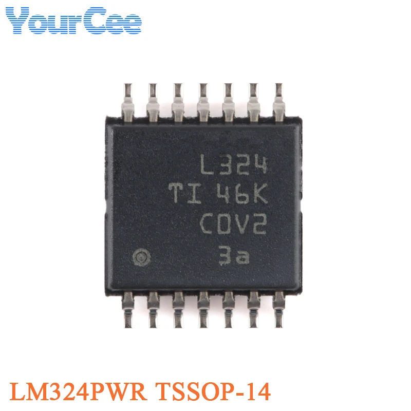 10pcs LM324N LM324DR LM324PWR LM324ADR LM324AN LM324APWR LM324BIPWR DIP-14 SOIC-14 TSSOP-14 Quad เครื่องขยายเสียงชิป