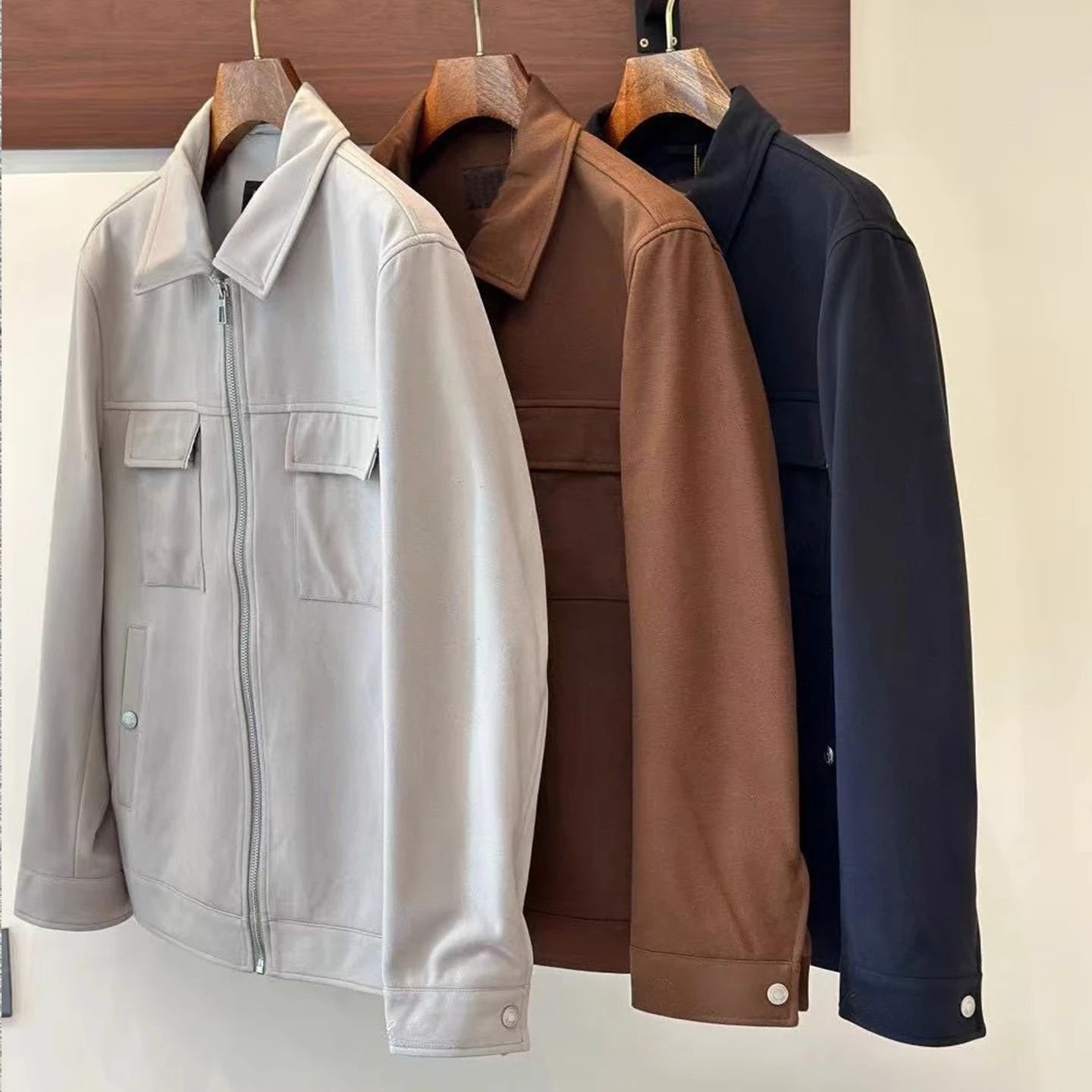 

LP 25aw Мужская повседневная деловая куртка с двойными карманами и лацканами