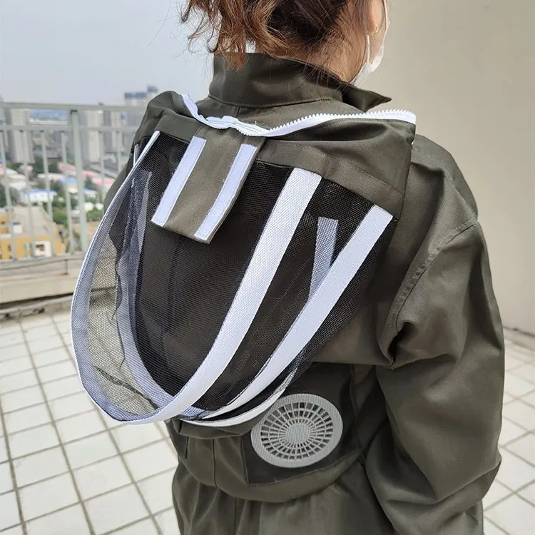 Anti-bee clothes take honey clothes with fans, a full set of one-piece thickened bee-raising bees, Protective clothing