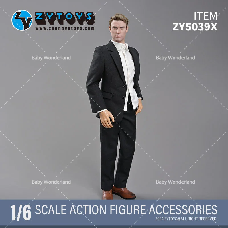 

ZYTOYS ZY5039X 1/6 Scale Men's Black Suit Set Parties Weddings Clothes Accessories Model Fit 12'' PH Movable Male Soldier Body