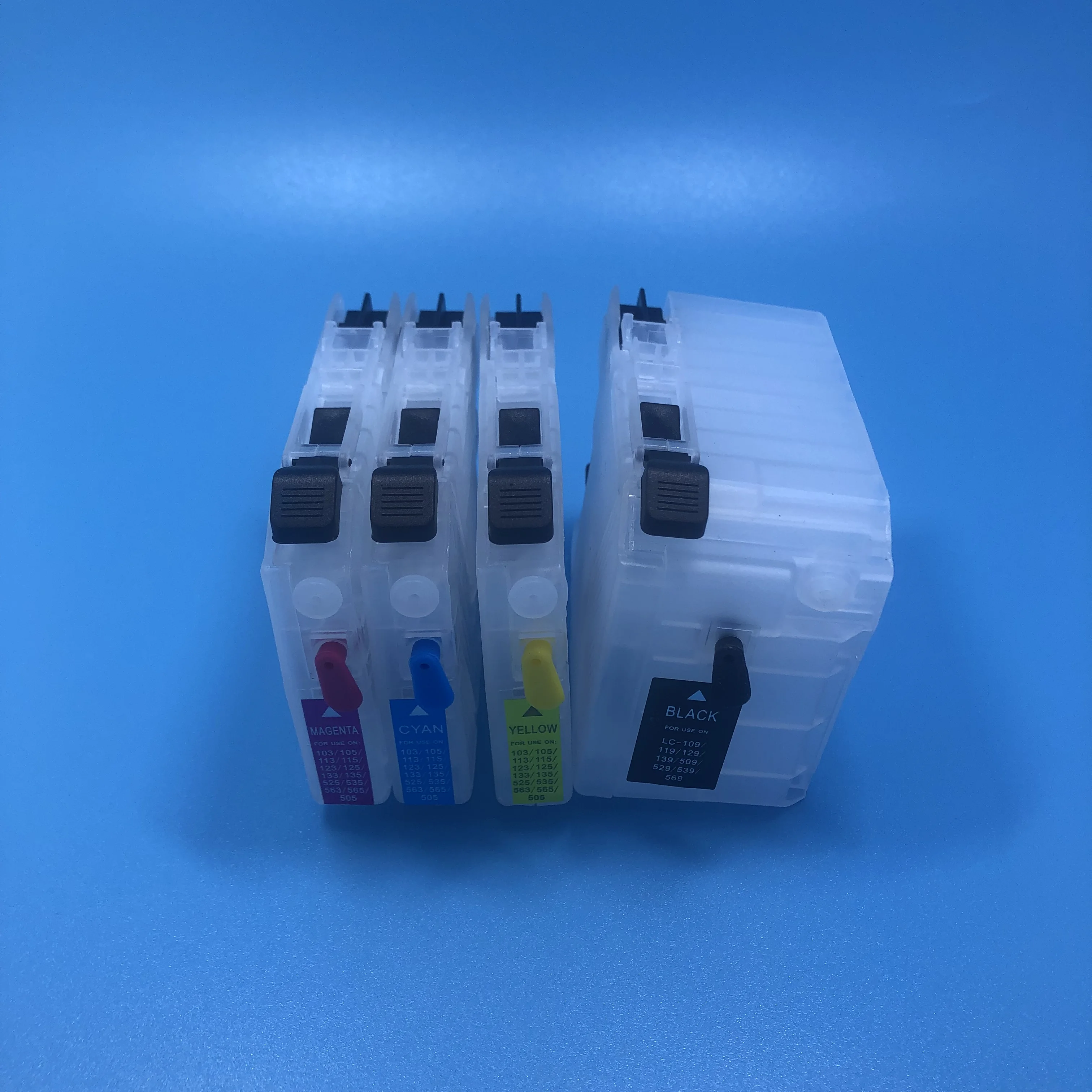 

YOTAT 1Set Empty Refillable Ink Cartridge LC529 LC525 LC529XL LC525XL for Brother DCP-J100 DCP-J105 MFC-J200 Printer