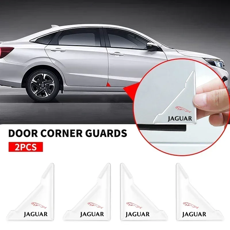

2pcs Car Transparent Car Door Corner Sticker For Jaguar XF XJ-S XJ-6 X-Type XE S-Type F-PACE F-Type XK8 XK XKR XF Accessories