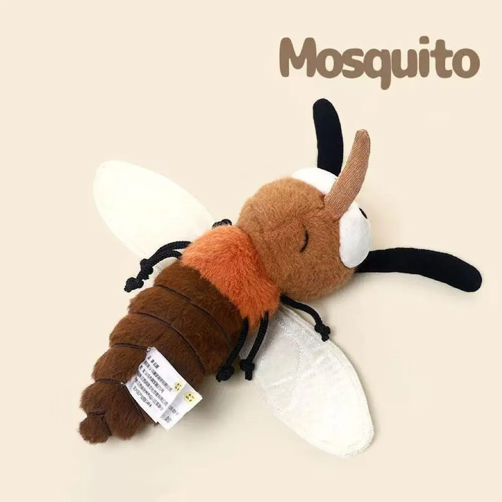 Funny Mosquito Soft Plush Stuffed Animal Toy, Cute Insect Plush Bag Charm for Handbags Backpack Keyring Car Accessories Gifts