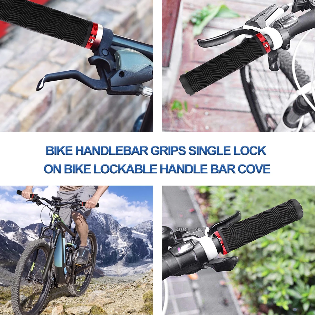 

Anti- Handle Cover Bike Handlebar Grips Covers Riding Rubber Protector Bicycles Protective