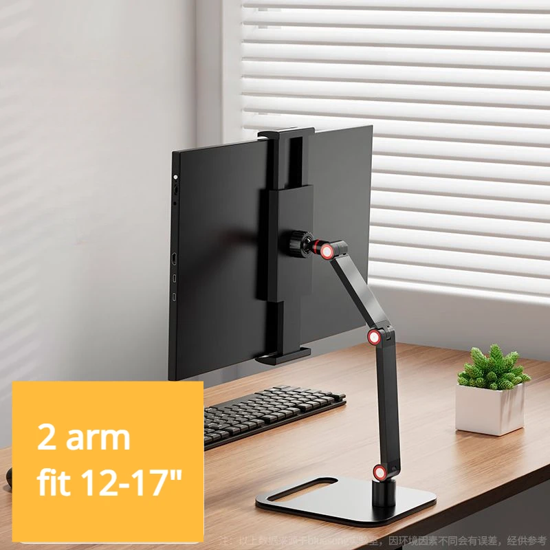 Imagem -05 - Abs Alumínio Multi-angle Tablet Stand Suporte do Telefone para Ipad Tab Kindle Monitor Portátil até 17 Ajustável