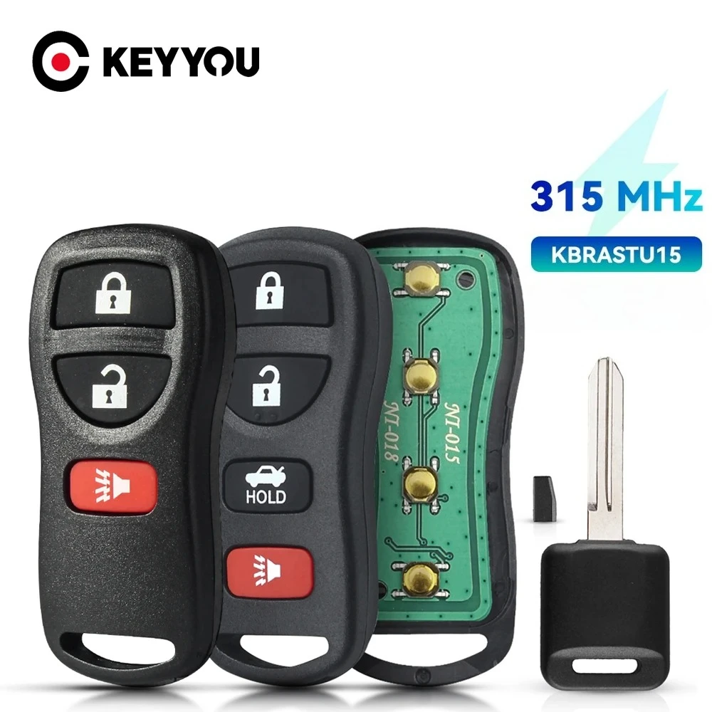 

KEYYOU 315Mhz 3/4 Buttons Car Remote Key For Infiniti For Nissan Frontier Murano Armada Pathfinder Versa Altima Maxima Xterra