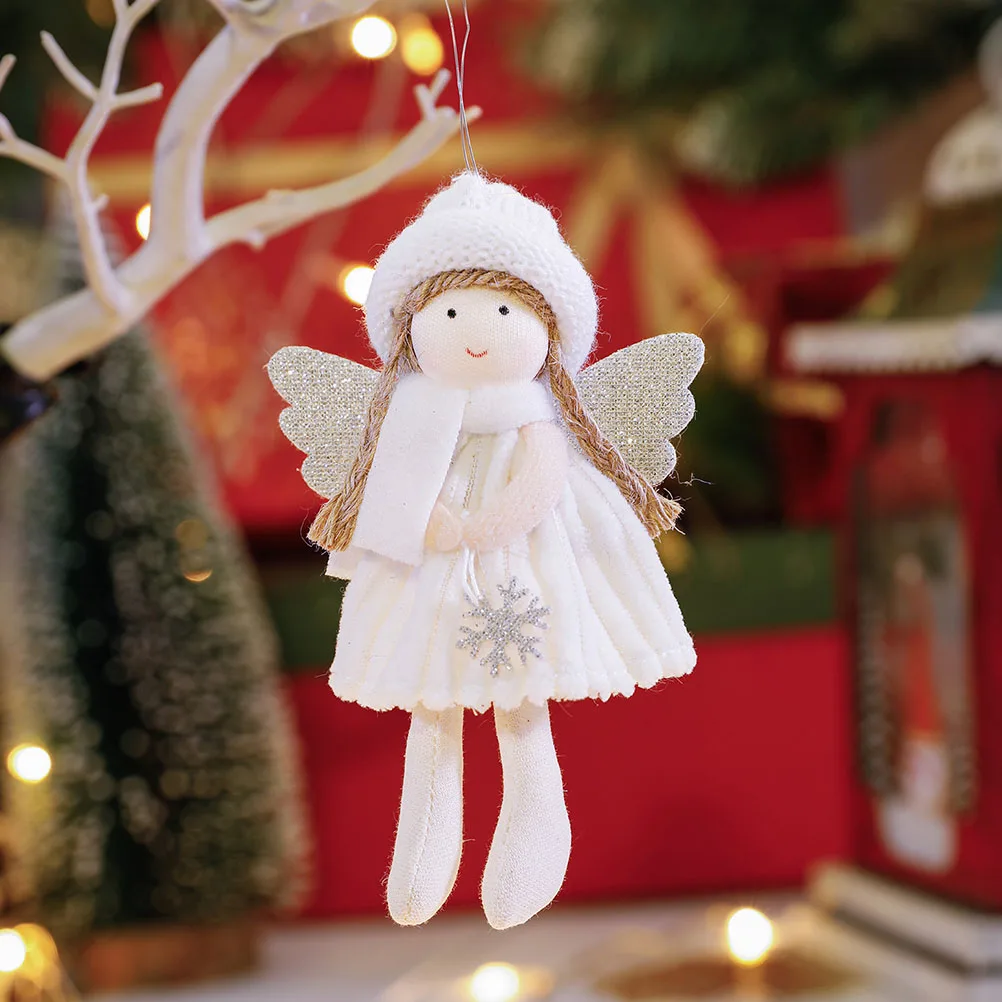 

3pcs Angel Wings Decor Xmas Tree Pendant Christmas nament Angel Hanging naments Home Miniature Model Display