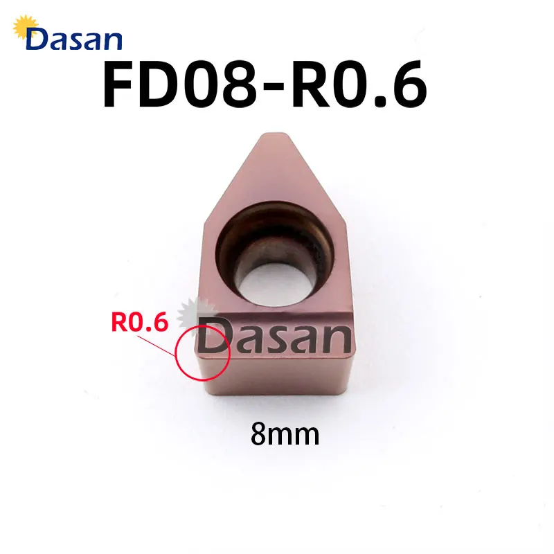 FD08 FD10 R0.6 Carbide Inserts Slotting Grooving Plate Cutter Tool for MTEHR3232 MTEHR2525