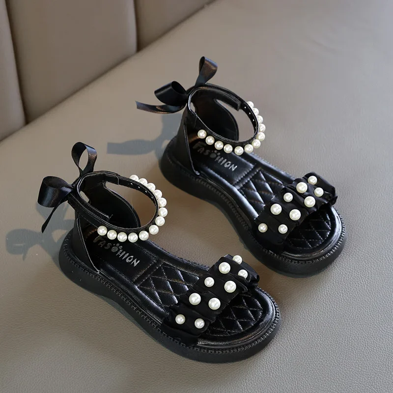 Mädchen Mode Sandalen neue Mode Sommertag süße Mädchen mittlere und große Kinder Pailletten weiche Sohle Sandalen