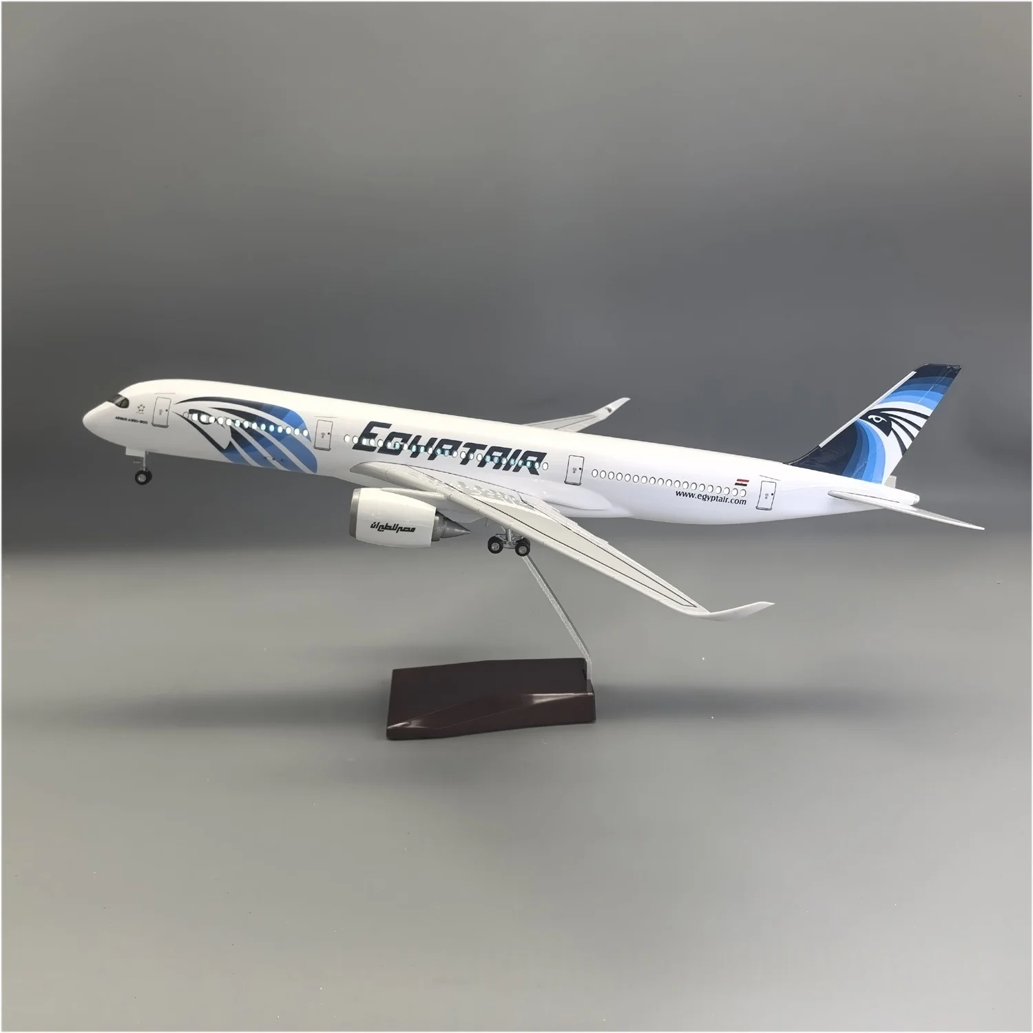 

Airplanes Model Plane Toy Resin 47CM A350 Airplane Model Egypt Air Airways with Wheels Landing Gears for Collectible Gifts