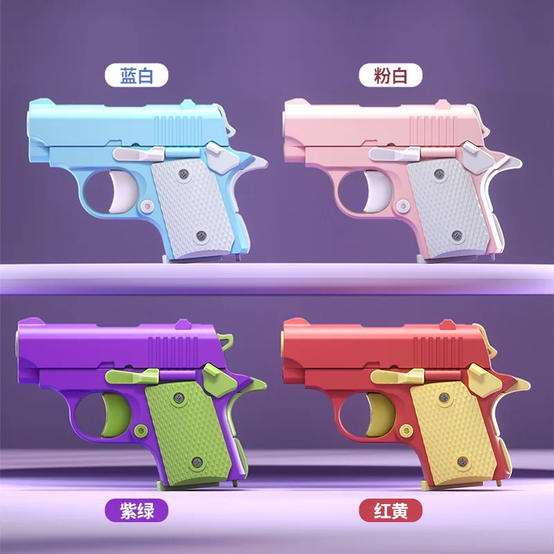 

3D Mini 1911 Children'S Toy Guns Model Gravity Printing Fidget Toy for Kids Adults Stress Relief Toy Decompressioned Gift