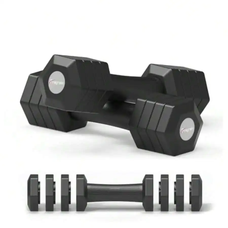 Adjustable Dumbbells Set, 4 In 1 Hand Weights Set For Women Men LB/ LB Dumbbell Each 2 3 4 5 Weights Dumbbells Set With TPU Soft