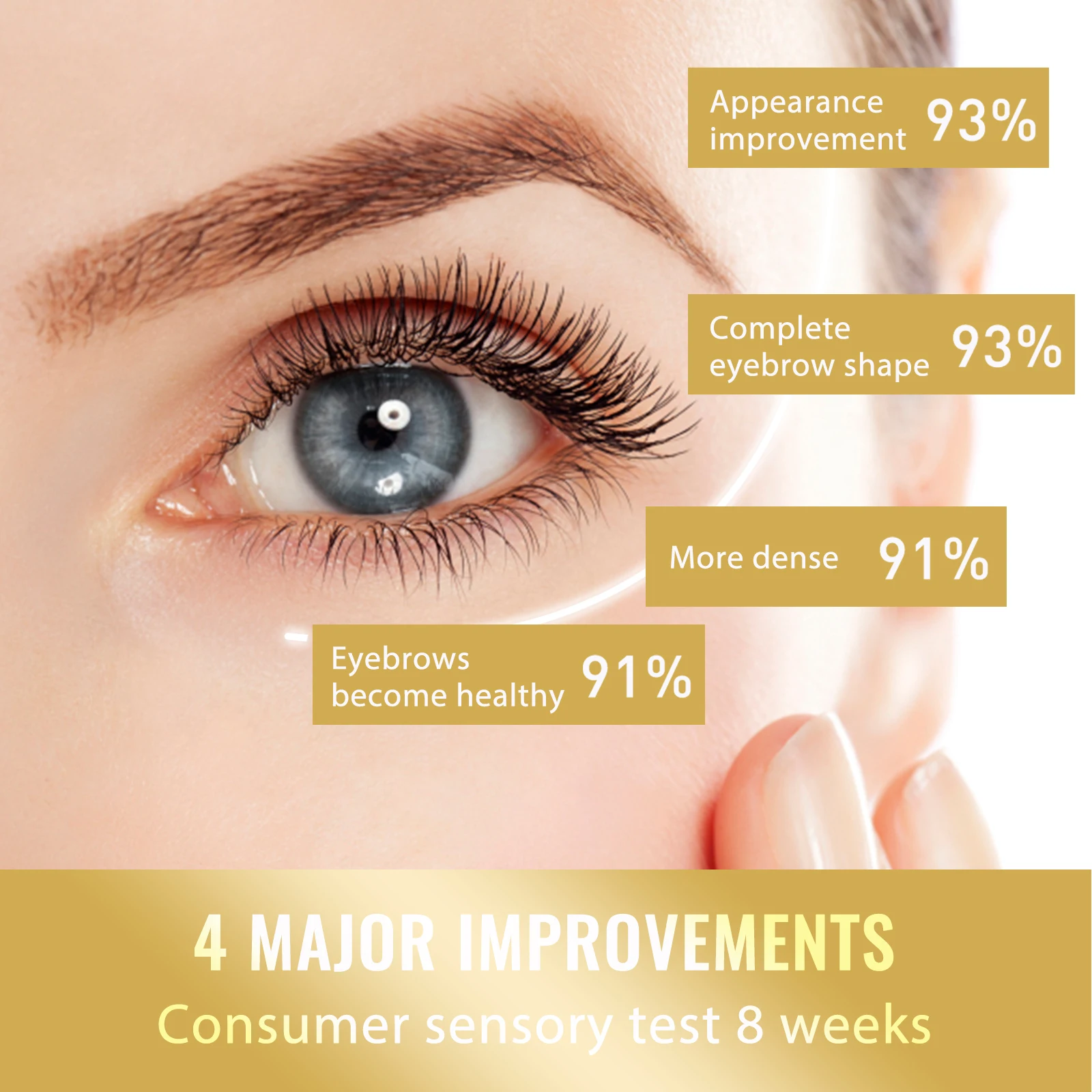 Siero potenziatore per sopracciglia e ciglia Addensatore più lungo Rafforzare le ciglia Mascara Ciglia Coltiva il siero per il trucco dell'estensione delle ciglia