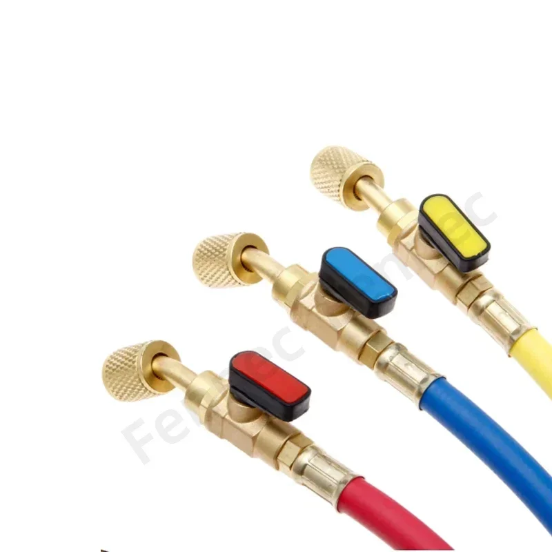 Imagem -05 - Mangueira de Carregamento ac R410a 60 Polegadas Tubo de Fluoreto de ar Condicionado com Válvula de Esfera 800 Psi ar Condicionado de Carro Mangueira de Carga de Refrigerante