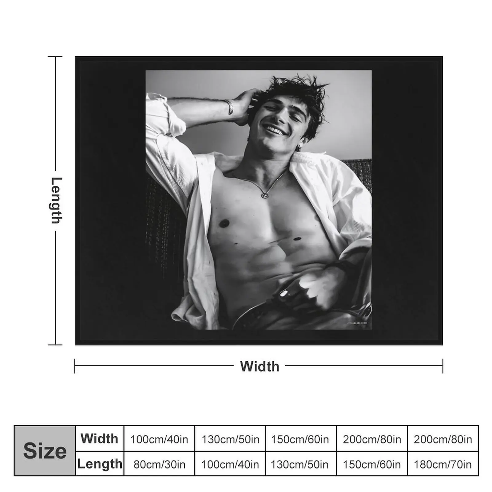 jacob elordi Throw Blanket Thermals For Travel funny gift valentine gift ideas Blankets