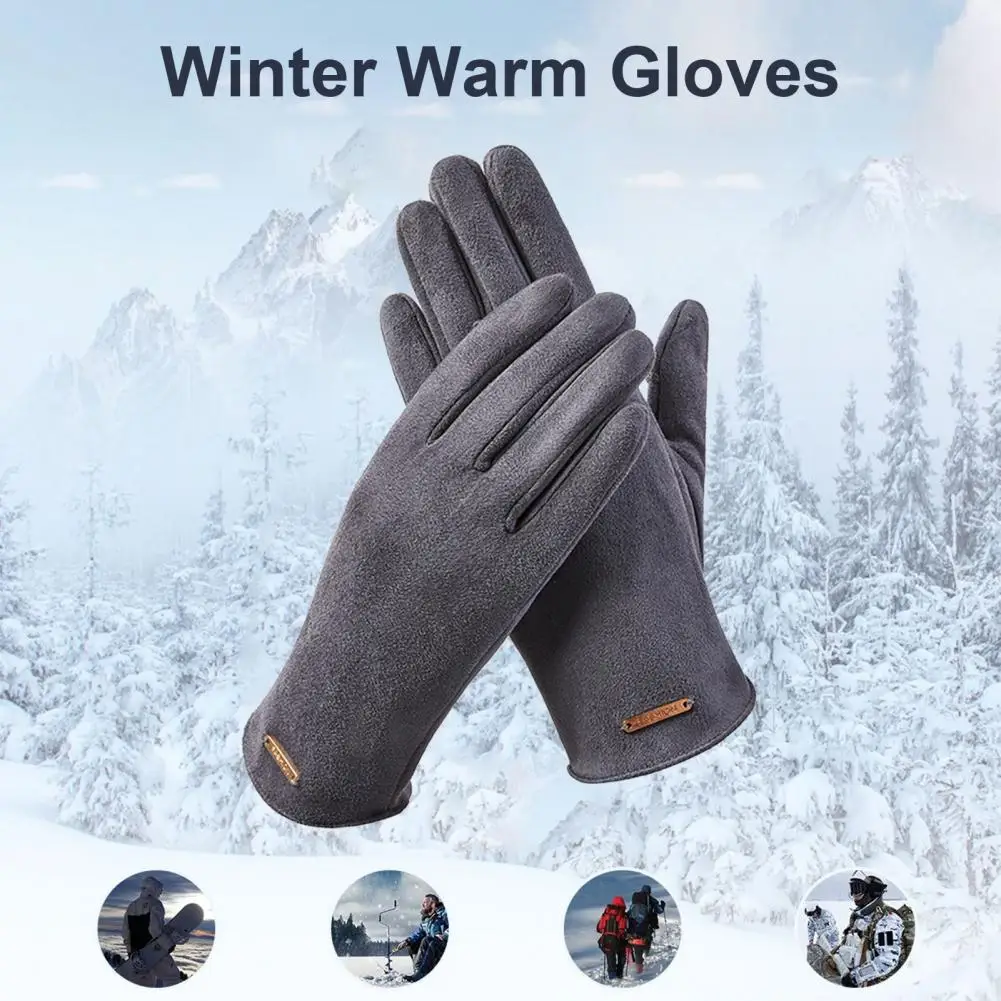 Simple Design Touchscreen Gloves Women Gloves Women's Winter Padded Ski Gloves Windproof Wear Resistant for Outdoor