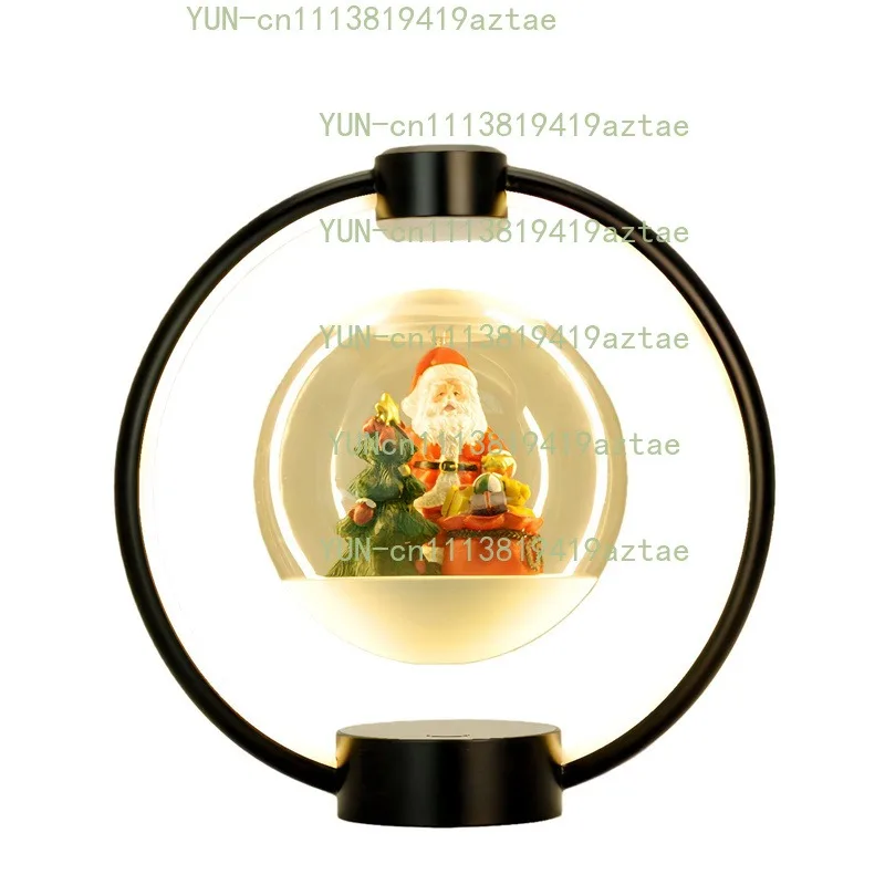 Creative Magnetic Levitation Santa Claus Lamp, Auto‑Floating Rotating LED Desk Light, Christmas Ornament & Gift for Kids