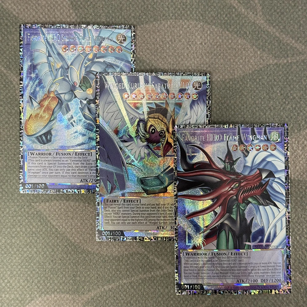 Orica YUGIOH Collection DIY Proxy Cards - Favorite HERO Flame Wingman Shining Flare Wingman Winged Kuriboh Sabatiel LVTen NotOri