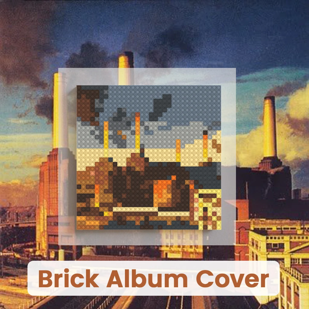 

P-Pink F-Floyd Album Cover MOC Building Blocks Mosaic Pixel Art Brick Painting Wall Art Living Room Bedroom Poster Gift