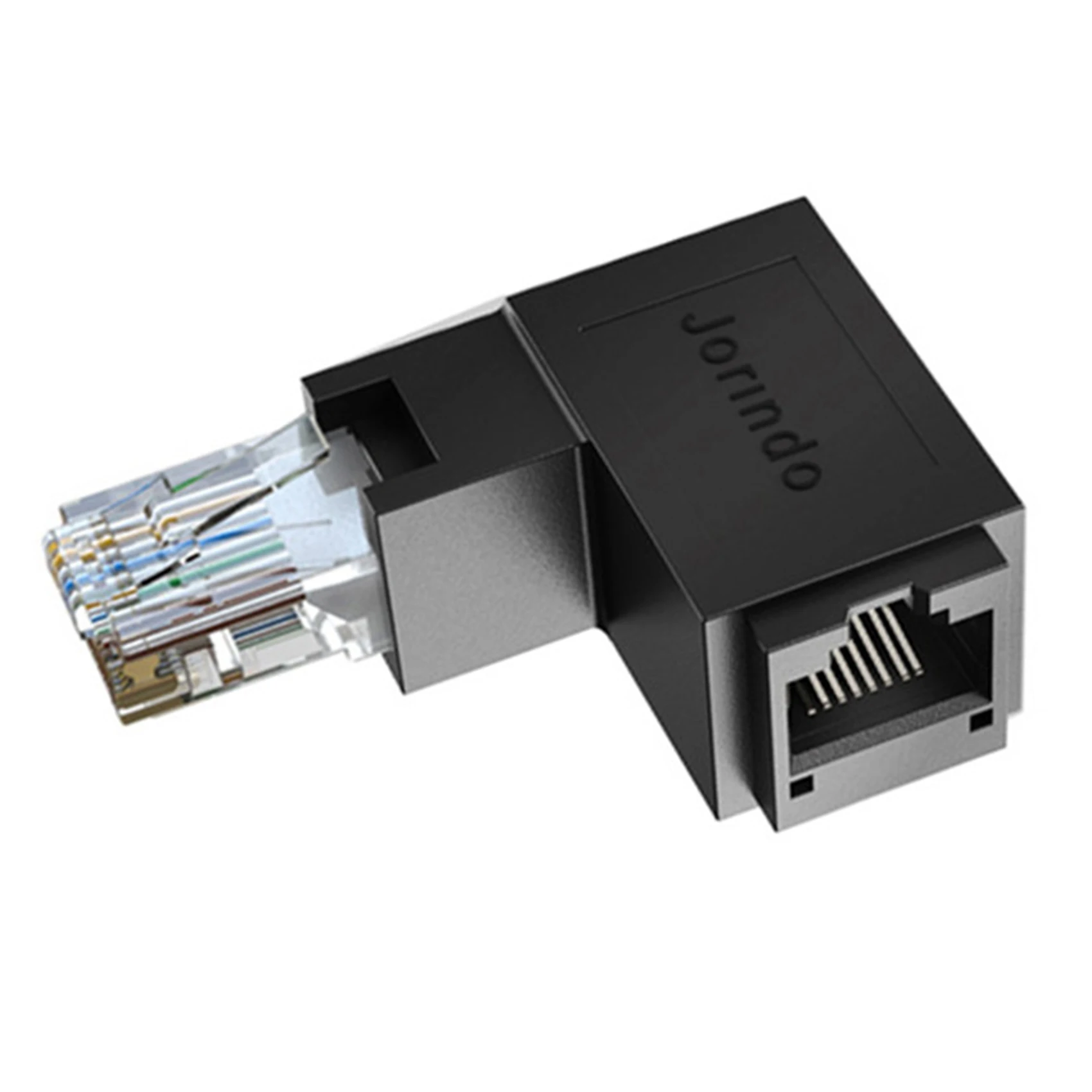 Populaire RJ45 Man-vrouw Ethernet Adapter Netwerk Extender 90 Graden Voor CAT5E CAT6 CAT8 Ethernet Kabel Connector