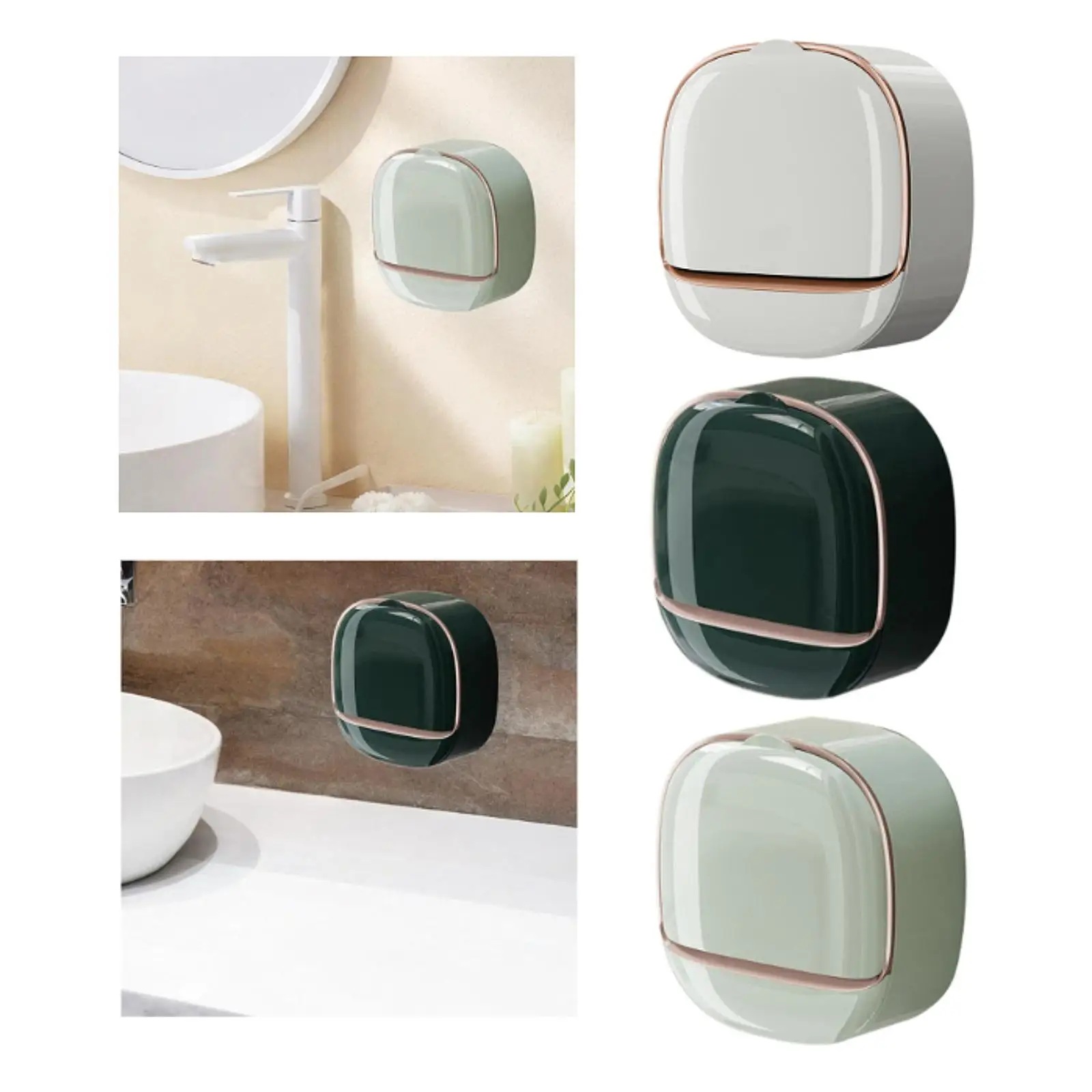 Soap Holder Wall Mounted Storage Rack with Drain Soap Box for Shower Bathtub