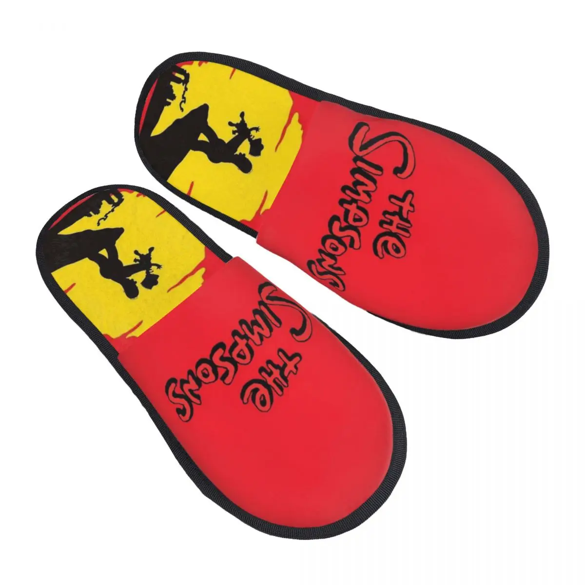 

Custom Simpsons Cartoon Guest Slippers for Bedroom Women House Slipper