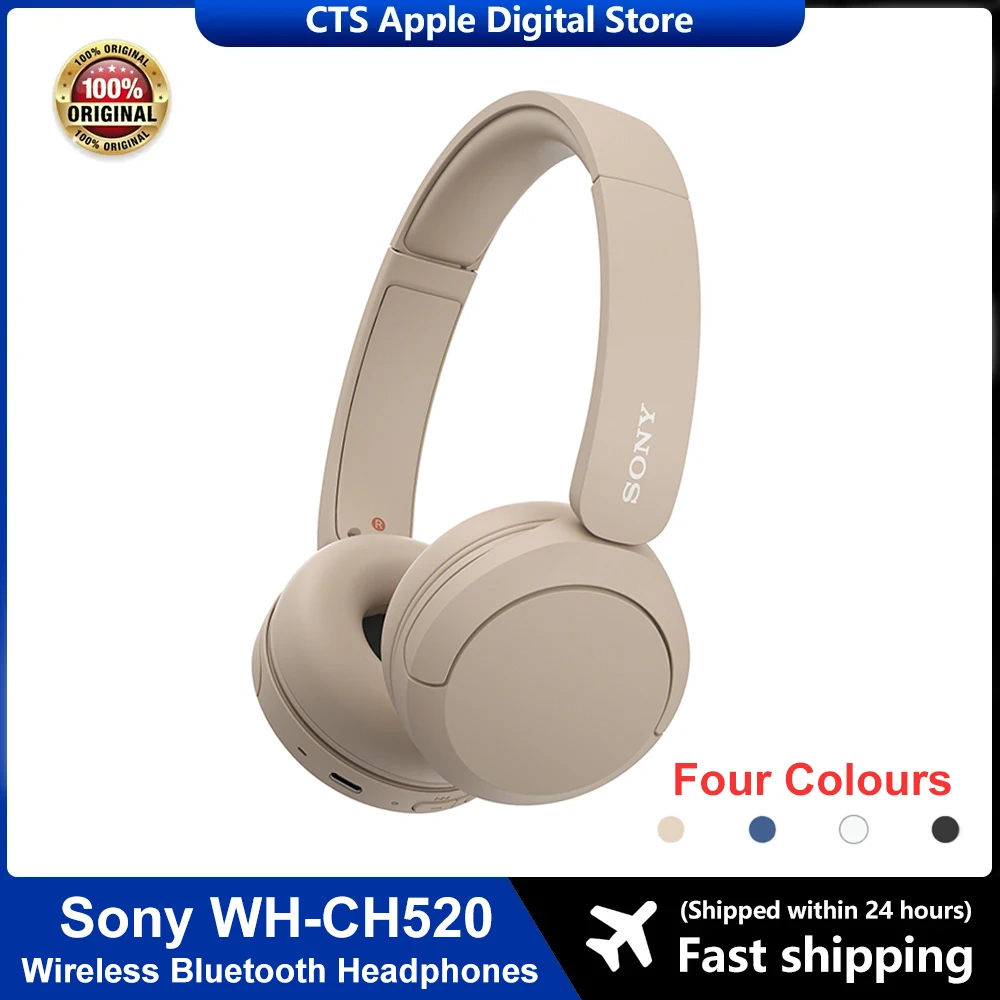 

Sony WH-CH520 Wireless Headphones Support DESS Bluetooth wireless headset up to 50 hours Battery Life Support Voice Assistan