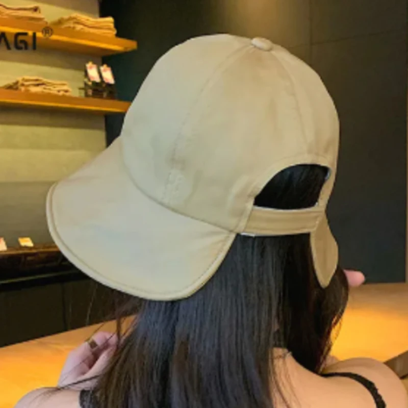 Visor Hats Lightweight Ponytail Hole Summer Bucket Hats for Women Portable Big Brim Outdoor Eye Protection Sunscreen Cap Sun Hat